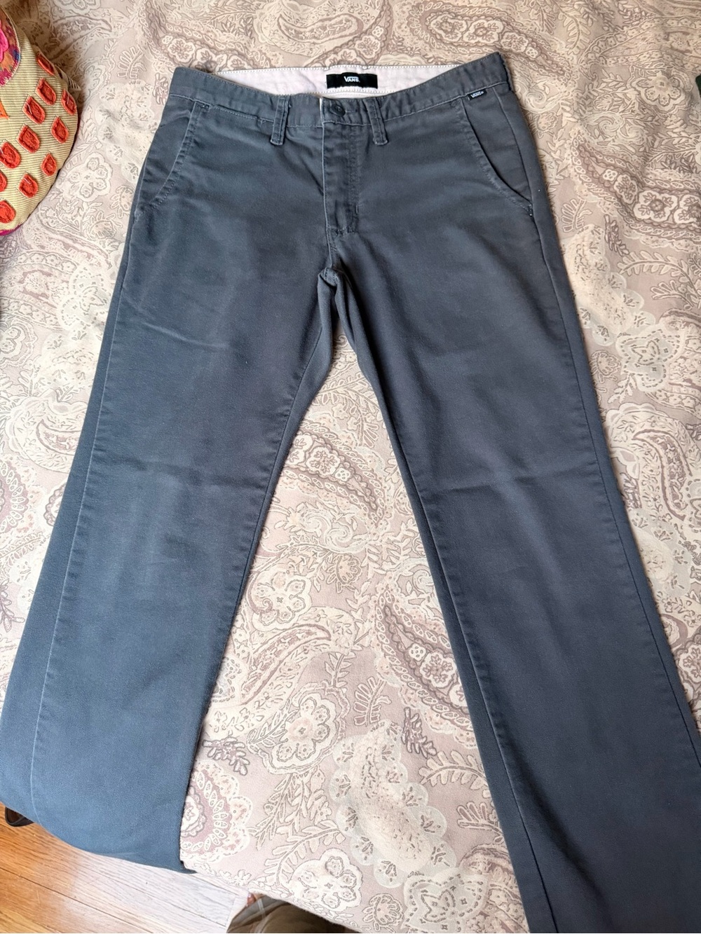 Vans Men's Slate Gray Straight-Leg Chinos